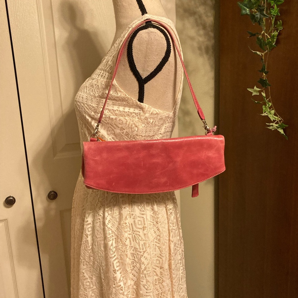 Tano pink leather shoulder bag/ clutch NWT